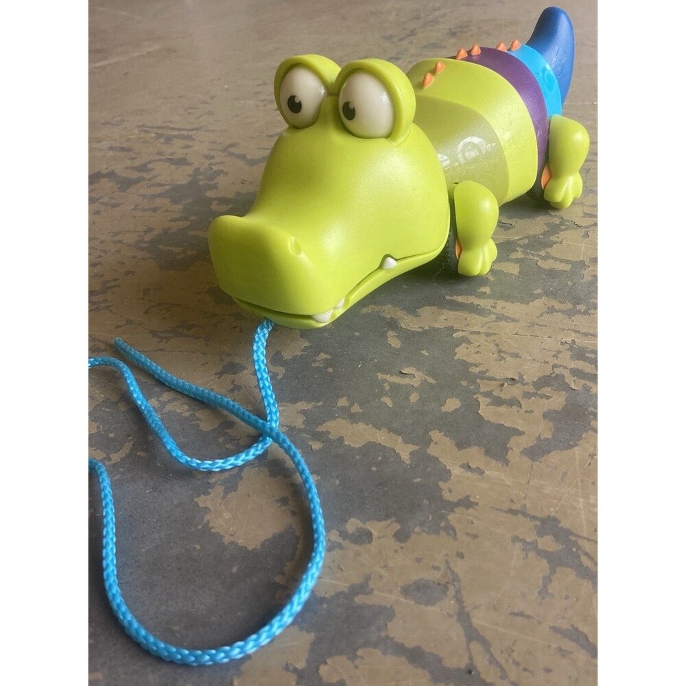 B. toys Giddy Up Alligator Pull Toy Click-Clack Toddler Crocodile